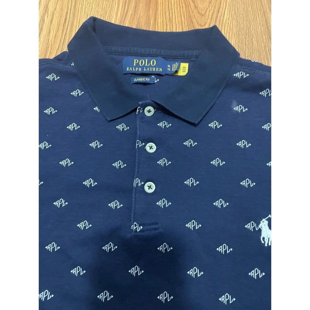 Polo Ralph Lauren Polo Shirt Mens Extra Large RPL Classic Fit Navy